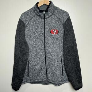 NFL San Francisco 49ers‎ Fleece Full Zip Unisex Size XL Gray Embroidered